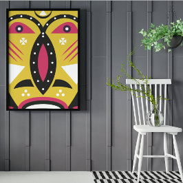 アフリカのクバ族 メタルプリント