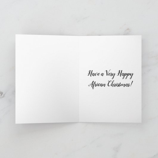 アフリカのクリスマス カード (内部)