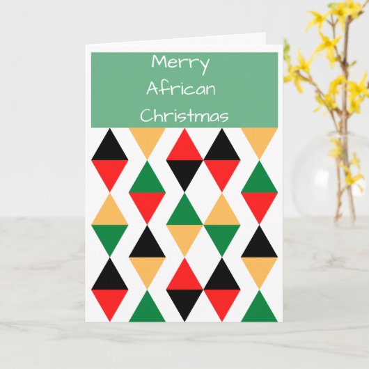 アフリカのクリスマス カード (黄色い花)