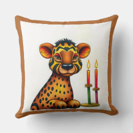 アフリカのクワンザ族の変装した野生動物 クッション