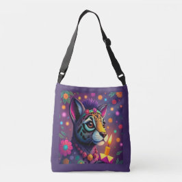 アフリカのクワンザ族の変装した野生動物 クロスボディバッグ