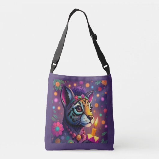 アフリカのクワンザ族の変装した野生動物 クロスボディバッグ (裏面)