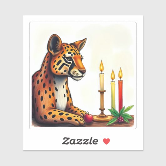 アフリカのクワンザ族の野生動物が変装 シール (シート)