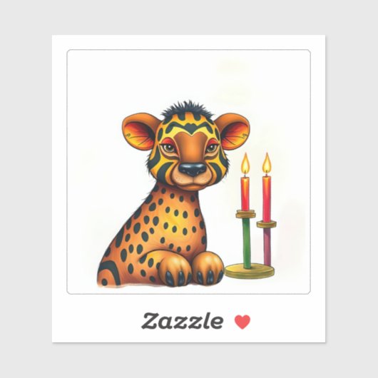 アフリカのクワンザ族の野生動物が変装 シール (シート)