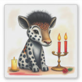 アフリカのクワンザ族の野生動物が変装 シール (正面)