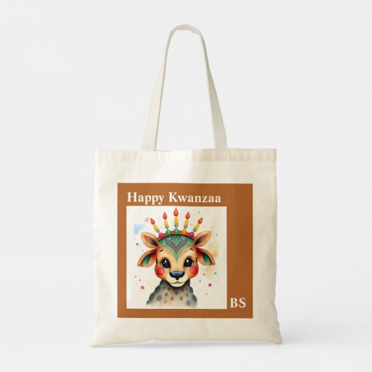 アフリカのクワンザ族の野生動物が変装 トートバッグ (裏面)