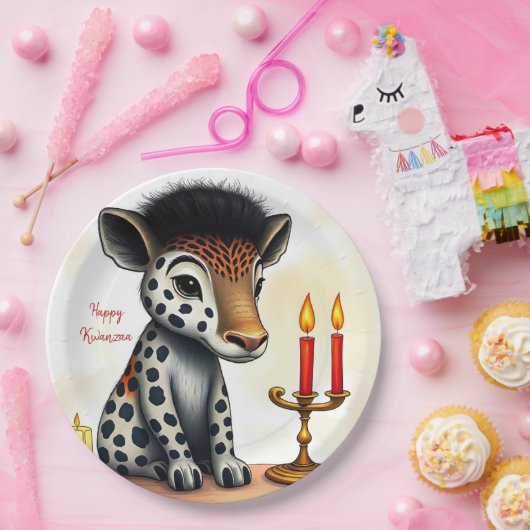 アフリカのクワンザ族の野生動物が変装 ペーパープレート (パーティー)