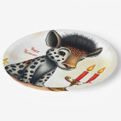 アフリカのクワンザ族の野生動物が変装 ペーパープレート (アングル)