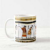 アフリカのグラフィック、部族のハンター コーヒーマグカップ (左)