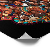 アフリカのコラージュを担う黒人史の感動的指導者 ポスター (角)