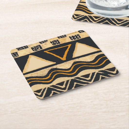 アフリカのコースター スクエアペーパーコースター (アングル)