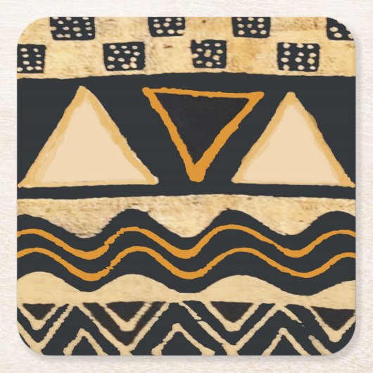 アフリカのコースター スクエアペーパーコースター (正面)