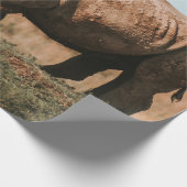 アフリカのサイの放牧 ラッピングペーパー (角)