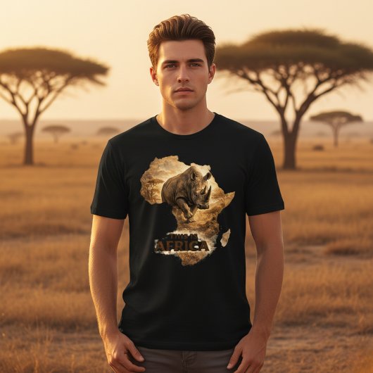 アフリカのサイ | アフリカの誇り野生動物 トライブレンドTシャツ