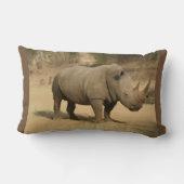 アフリカのサイ ランバークッション (裏面)