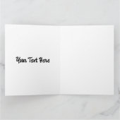 アフリカのサバンナに生息する野生動物の夕日 カード (内部)