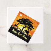 アフリカのサバンナに生息する野生動物の夕日 フェイバータグ (インサイチュ)