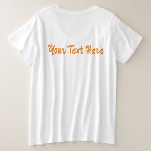 アフリカのサバンナに生息する野生動物の夕日 プラスサイズTシャツ (デザイン裏面)