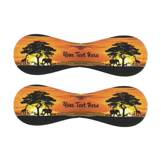 アフリカのサバンナに生息する野生動物の夕日 野球ボール (パネル)