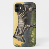 アフリカのサバンナのヴィンテージシマウマ、野生動物 Case-Mate iPhoneケース (裏面)