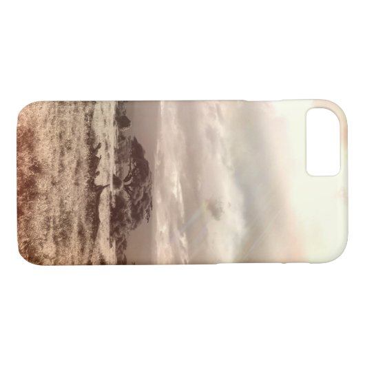 アフリカのサバンナの白黒アカシア Case-Mate iPhoneケース (裏面(横))