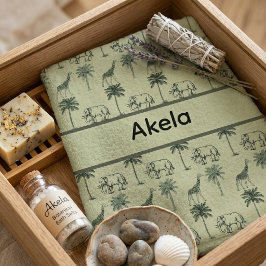 アフリカのサバンナパターン バスタオルセット