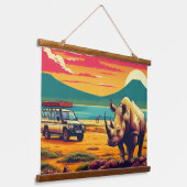 アフリカのサファリつるの壁の織物 吊り下げ型タペストリー (傾斜あり)