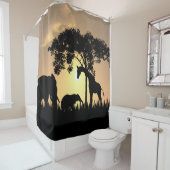 アフリカのサファリのシャワー・カーテン シャワーカーテン (インサイチュ)