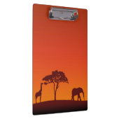 アフリカのサファリのシルエット-クリップボード クリップボード (右)