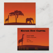 アフリカのサファリのシルエット-名刺 名刺 (正面/裏面)