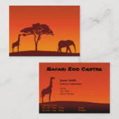 アフリカのサファリのシルエット-名刺 名刺 (正面/裏面)