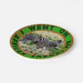 アフリカのサファリのゼブラペアに行った ペーパープレート (アングル)