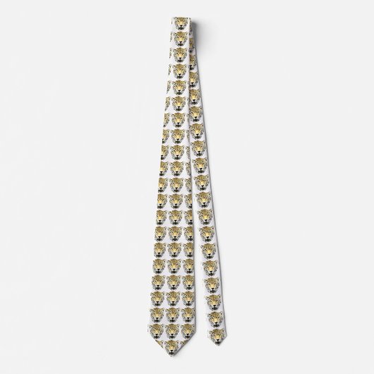 アフリカのサファリのヒョウ ネクタイ (正面)