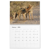 アフリカのサファリの万華鏡のように千変万化するパターンのカレンダーの2014年の2ページ カレンダー (2月 2026)