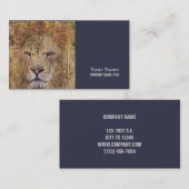 アフリカのサファリの動物の威厳のあるライオン 名刺 (正面/裏面)