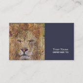 アフリカのサファリの動物の威厳のあるライオン 名刺 (正面)