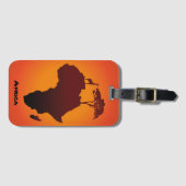 アフリカのサファリの地図-荷物のラベル ラゲッジタグ (正面横)