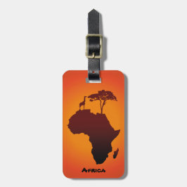 アフリカのサファリの地図-荷物のラベル ラゲッジタグ