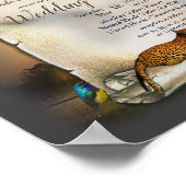 アフリカのサファリの夕日のお知らせ ポスター (角)