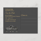 アフリカのサファリの夕日を保存 案内ポストカード (裏面)