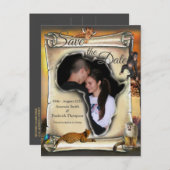 アフリカのサファリの夕日を保存 案内ポストカード (正面/裏面)