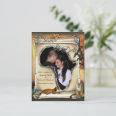 アフリカのサファリの夕日を保存 案内ポストカード (スタンド正面)