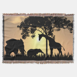 アフリカのサファリの投球毛布 スローブランケット