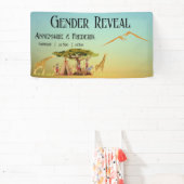 アフリカのサファリを性別で表示 横断幕 (インサイチュ)