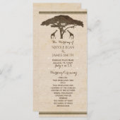 アフリカのサファリジャフェヴィンテージウェディングプログラム プログラム (正面/裏面)