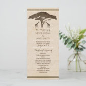 アフリカのサファリジャフェヴィンテージウェディングプログラム プログラム (スタンド正面)