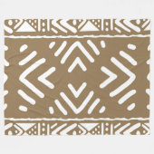 アフリカのサファリ泥の布プリント毛布 フリースブランケット (正面(横))