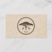 アフリカのサファリ結婚のキリンのテーブル プレイスカード (裏面)
