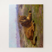 アフリカのサファリ風の野生のライオン ジグソーパズル (縦)