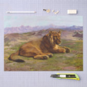 アフリカのサファリ風の野生のライオン 薄葉紙 (クラフト)